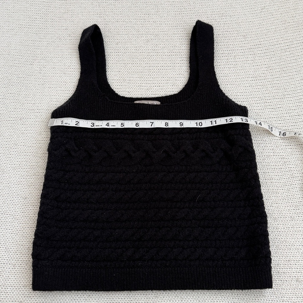 J Crew Merino Wool/Alpaca Tank and Cardigan Sweater Set Black Size Medium - Picture 10 of 13